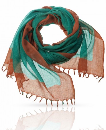 Палантин Унисекс W-BORDE/GREEN.RUST